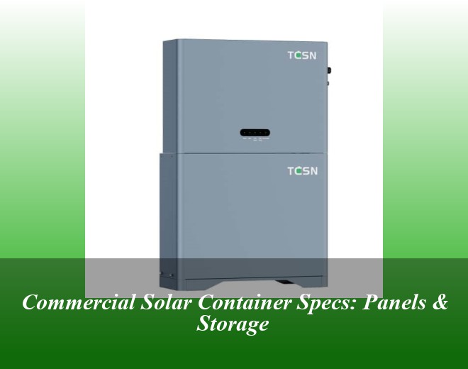 Commercial Solar Container Specs: Panels & Storage
